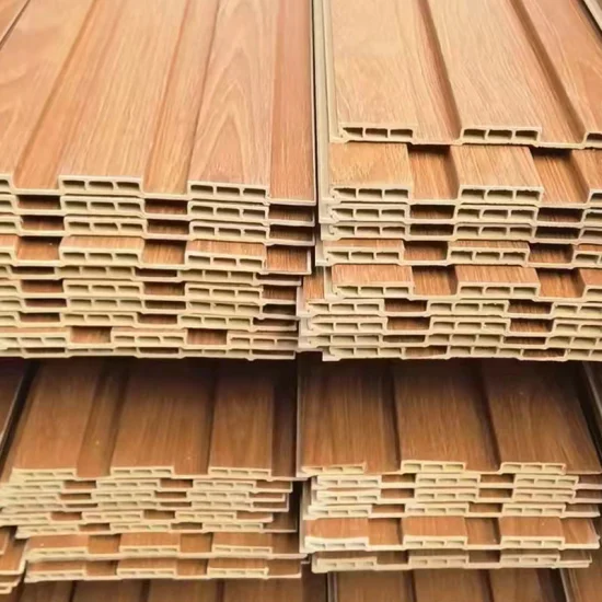 Flutted Ceiling Wood Plastic Cladding Painel Ripado PVC Wall Panels Composite Exterior WPC Cladding Panels